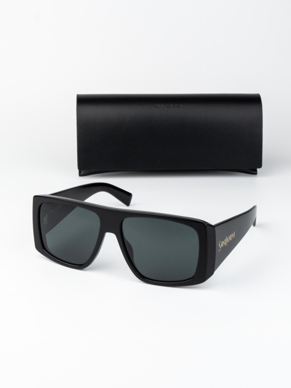Saint Laurent Women Sunglasses Black Grey Square SL832 001 NEW AUTHENTIC - Picture 2 of 15